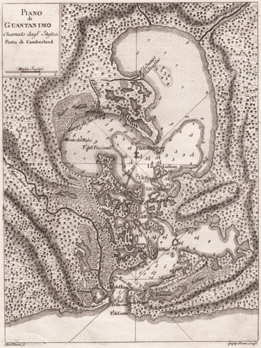 Piano di Guantanimo Chiamato dagl' Inglesi
Porto di Cumberland  (Guantanamo Bay Cuba) 1763